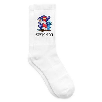 Wenn die Küste ruft Nordsee Leuchtturm - Tennissocken - Weiß - Rechts