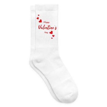 Happy Valentine - Tennissocken - Weiß - Rechts