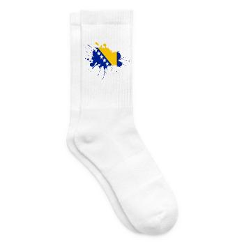 Bosnien Flagge Fleckendesign - Tennissocken - Weiß - Rechts