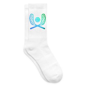 Floorball Schläger Unihockey Floorballspieler - Tennissocken - Weiß - Rechts