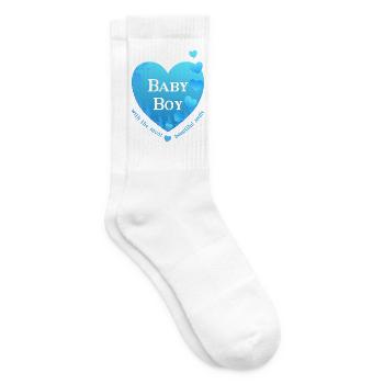 Junge Geburt - Tennissocken - Weiß - Rechts