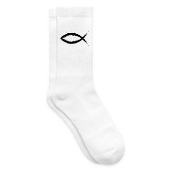 Fisch Christentum Symbol Religion Kirche - Tennissocken - Weiß - Rechts