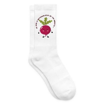 Ich bin der Star der Roten Bete auf deinem Teller! - Tennissocken - Weiß - Rechts