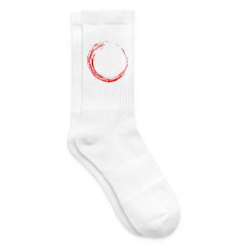 Kreis Design Style Neu Rot - Tennissocken - Weiß - Rechts