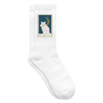 Der Mond Tarotkarte Schamane Wahrsagerei - Tennissocken - Weiß - Rechts
