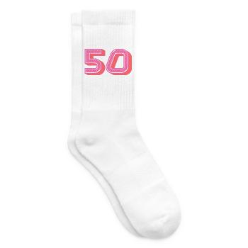 50. 50 YEARS. 50th ANNIVERSARY. 50TH ANNIVERSARY. - Tennis socks - white - Right