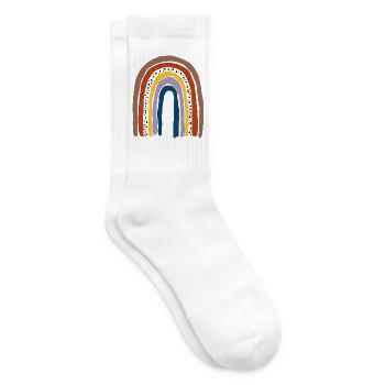 Regenbogen. - Tennissocken - Weiß - Rechts