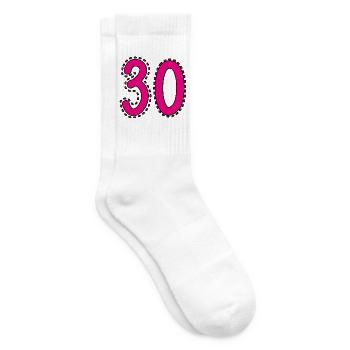 30. 30 YEARS. 30th ANNIVERSARY. 30 YEARS ANNIVERSARY. - Tennis socks - white - Right