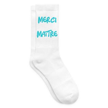 MEISTER. VIELEN DANK. DANKE, MEISTER. MEISTER. MEISTER-GESCHENK - Tennissocken - Weiß - Rechts