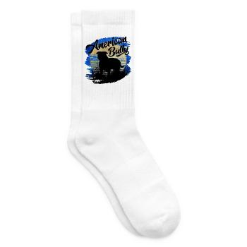 American Bully XL blue line künstlerisches Design - Tennissocken - Weiß - Rechts