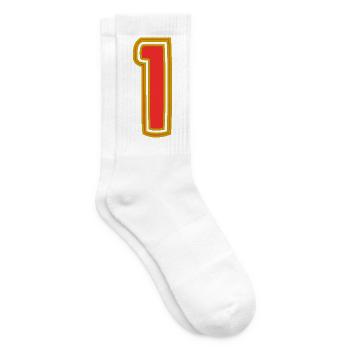 1. 1 JAHR. 1. JAHRESTAG. 1 JAHR GEBURTSTAG - Tennissocken - Weiß - Rechts