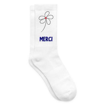 VIELEN DANK. DANKE. VIELEN DANK. JAHRESTAG. GEBURT. - Tennissocken - Weiß - Rechts
