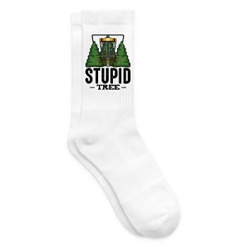 Stupide arbre Disc Golf disant cadeau Frisbee - Chaussettes de tennis - blanc - Droite