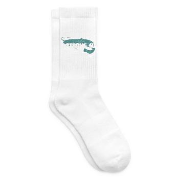 La pêche au poisson-chat est trop forte pour vous - Chaussettes de tennis - blanc - Droite