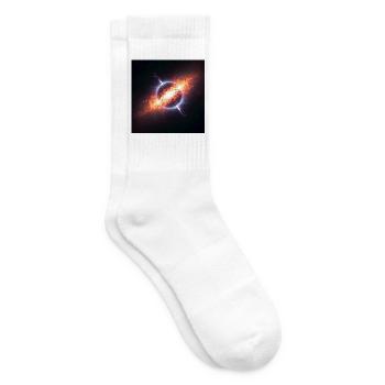 Kosmischer Orbit Kunstdruck - Tennissocken - Weiß - Rechts