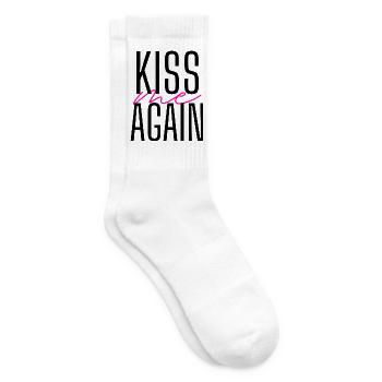 Ich liebe dich küss mich wieder Lippen Geschenk - Tennissocken - Weiß - Rechts