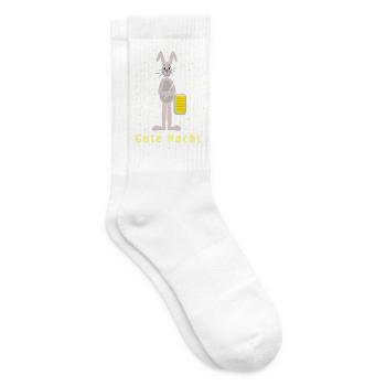 gute Nacht Schlafshirt Hase - Tennissocken - Weiß - Rechts