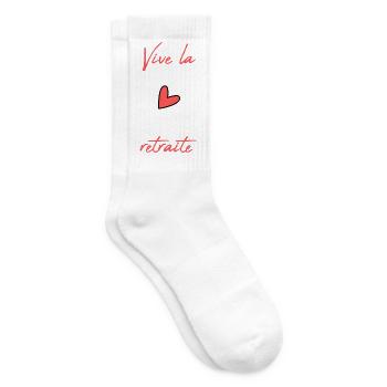 RUHESTAND. RUHESTAND. PENSIONIERT. GLÜCKLICHER RUHESTAND - Tennissocken - Weiß - Rechts