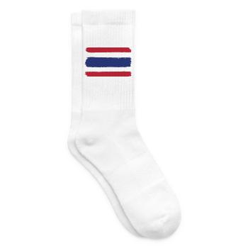 Drapeau de la Thaïlande look utilisé - Chaussettes de tennis - blanc - Droite