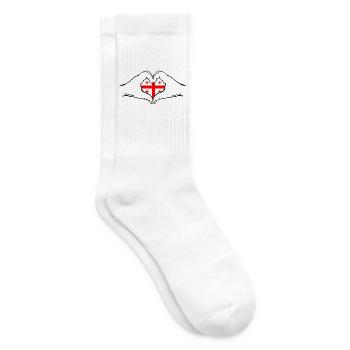 Georgien Flagge Herzform - Tennissocken - Weiß - Rechts