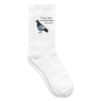 I will poop on everything you love - Taube - Tennissocken - Weiß - Rechts