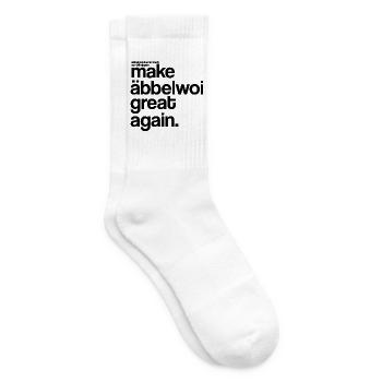 make äbbelwoi great again - Tennissocken - Weiß - Rechts