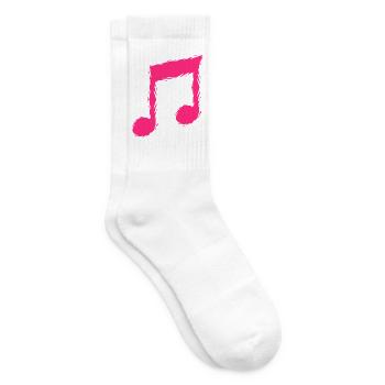 Musiknote Musik Design Sänger - Tennissocken - Weiß - Rechts