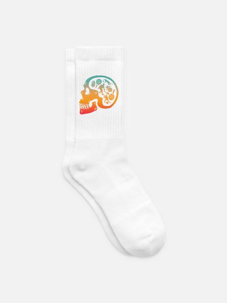 Padel Totenkopf Padeltennis Jungen Padelspieler - Tennissocken - Weiß