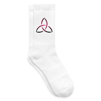 Keltisches Symbol Triquetra - Tennissocken - Weiß - Rechts
