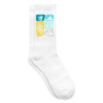 Kart Rennen Go Karts Motorsport Jungen Go-Kart - Tennissocken - Weiß - Rechts