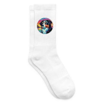 Karpaten-Schäferhund-Rasse Bunte Karikatur Wat - Tennissocken - Weiß - Rechts