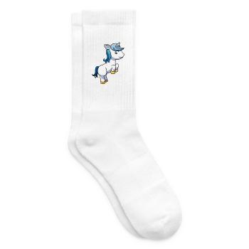 Einhorn - Tennissocken - Weiß - Rechts