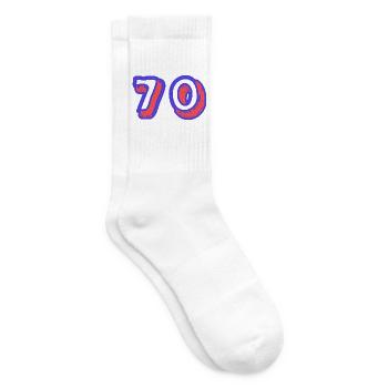 70. 70 YEARS. 70th ANNIVERSARY. 70 YEARS ANNIVERSARY. - Tennis socks - white - Right
