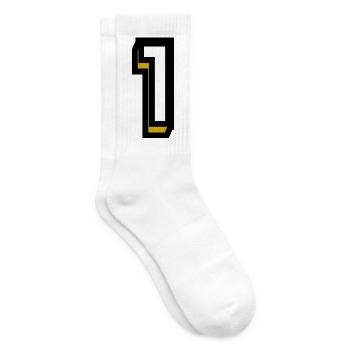 1. 1 JAHR. 1. JAHRESTAG. 1 JAHR GEBURTSTAG - Tennissocken - Weiß - Rechts