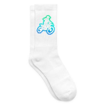 Dirt Bike Motorrad Dirtbike Jungen Motocross - Tennissocken - Weiß - Rechts