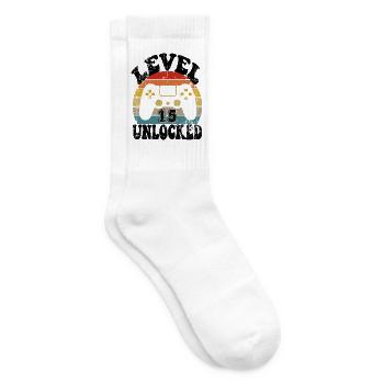 15 Birthday gift Funny 15th birthday Present - Tennissocken - Weiß - Rechts