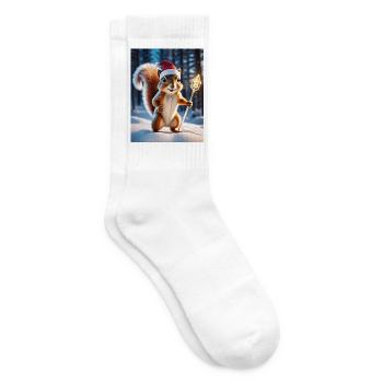Squirrel Eichörnchen Hüter des Waldes - Tennissocken - Weiß - Rechts