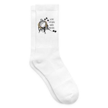 Weniger Stress Mehr Kaffee - Tennissocken - Weiß - Rechts