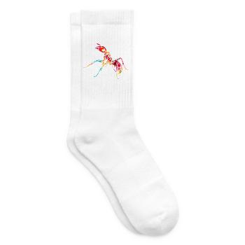 Fleißige Ameise Insektenkolonie - Tennissocken - Weiß - Rechts