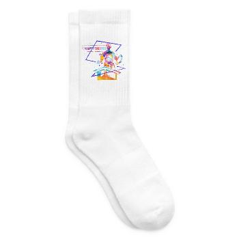 Flinker Schornsteinfeger Glücksbringer - Tennissocken - Weiß - Rechts