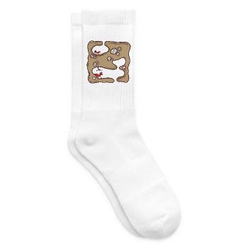 Fleißige Ameise Waldboden - Tennissocken - Weiß - Rechts