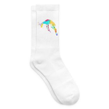 Spritzige Gazelle Steppenbewohner - Tennissocken - Weiß - Rechts