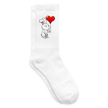 Häschen Hase Kaninchen Karnikel - Tennissocken - Weiß - Rechts