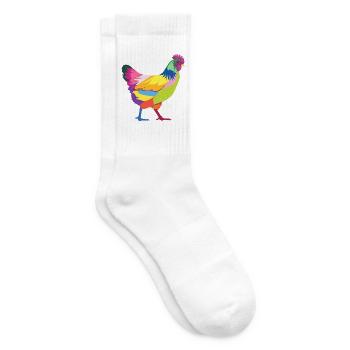 Huhn - Tennissocken - Weiß - Rechts