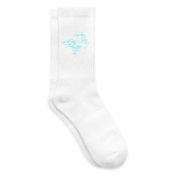 Türkise Welle Meer Surfen - Tennissocken - Weiß - Rechts