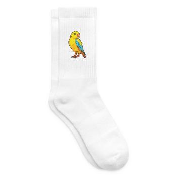 Kanarienvogel Buntes Aquarell Cartoon Kawaii Tier - Tennissocken - Weiß - Rechts