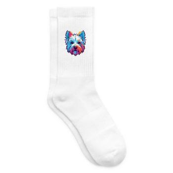 West Highland White Terrier Hunderasse Aquarell C - Tennissocken - Weiß - Rechts