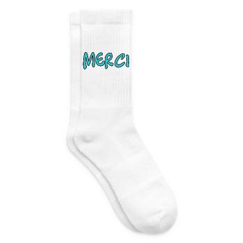 VIELEN DANK. GELIEBTE. MEISTER. DANKE, HERRIN. MEISTER - Tennissocken - Weiß - Rechts