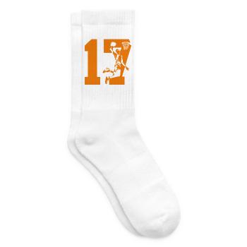 NUMBER 17 BASKETBALL 17TH BIRTHDAY - Tennis socks - white - Right