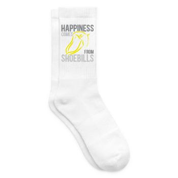 Das Glück kommt von Schuhschnäbeln Storch Walfisch - Tennissocken - Weiß - Rechts